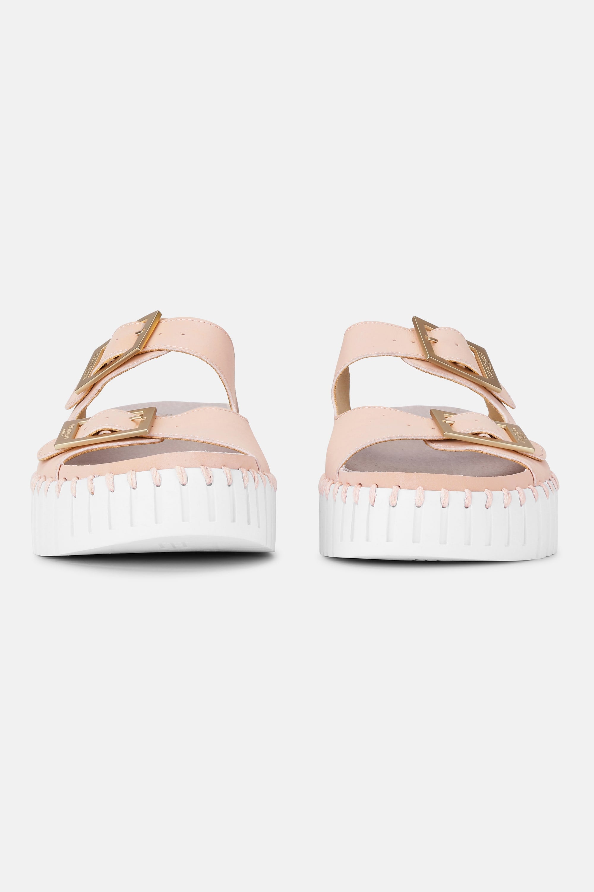 Platåsandaler Spenne - Adobe Rose White